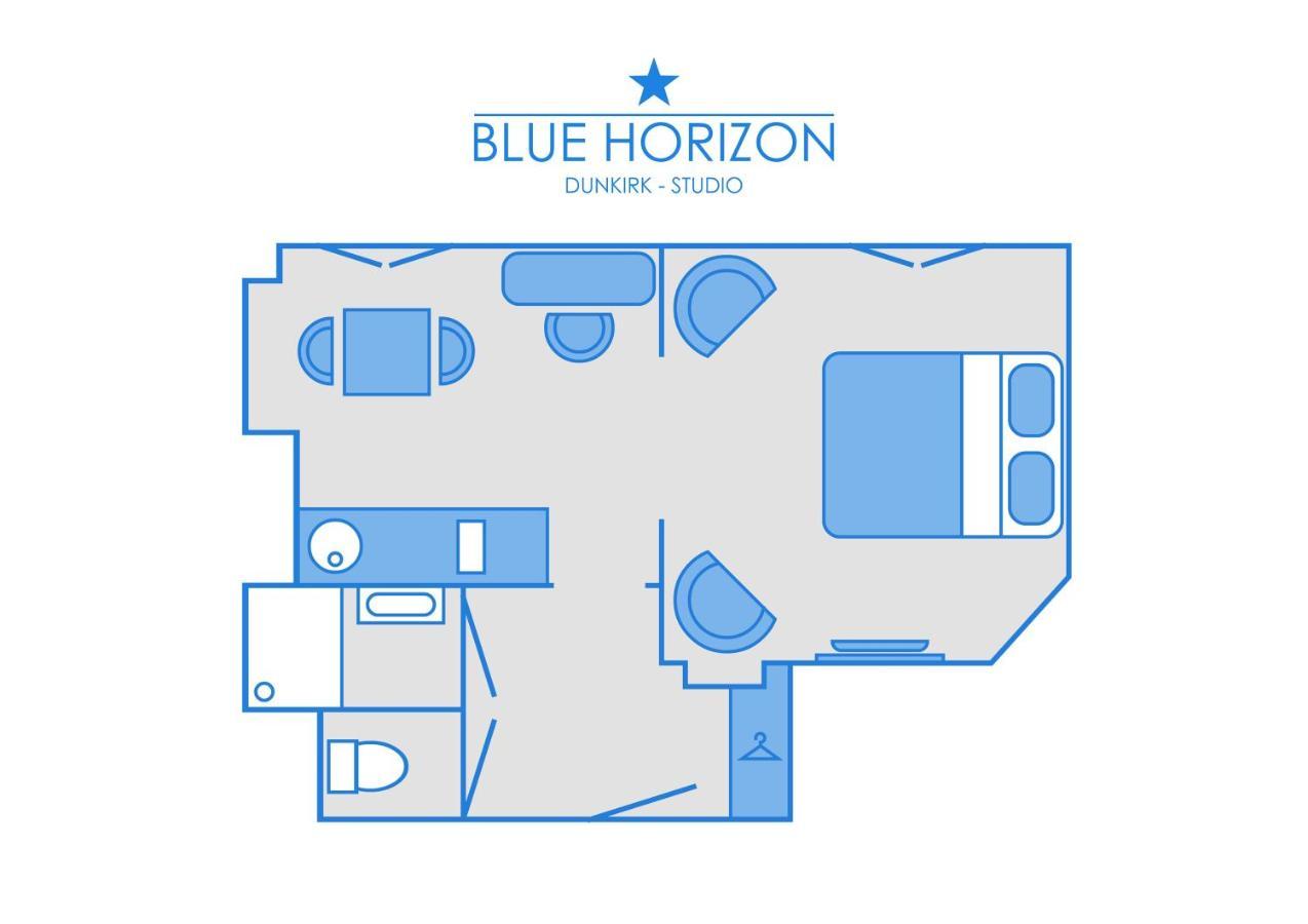 Sea View & Beach Studio Apartment - Blue Horizon Dunkirk Ngoại thất bức ảnh